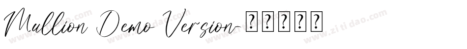 Mullion Demo Version字体转换
